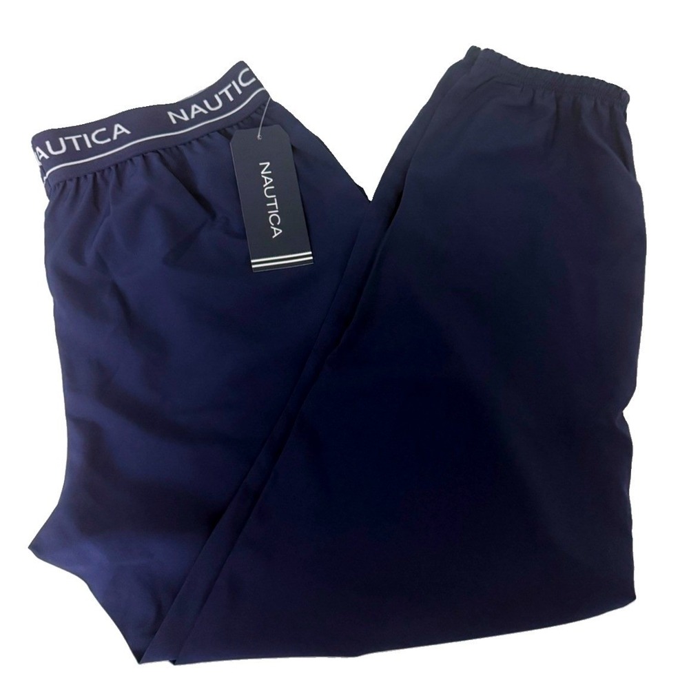 Nautica Medical Scrubs pants Womens Size Large Navy Workwear Logo Pockets New